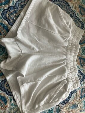 Gilly Hicks White Elastic-Waist Athletic Shorts